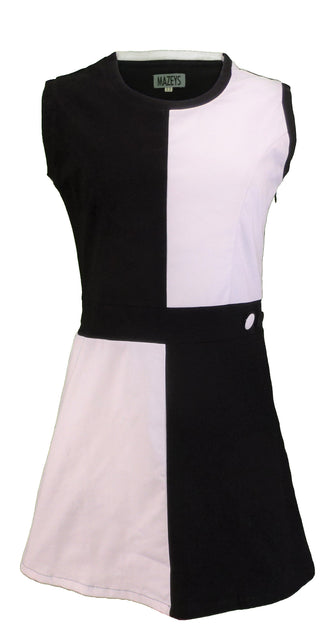 Black and shop white mod dresses