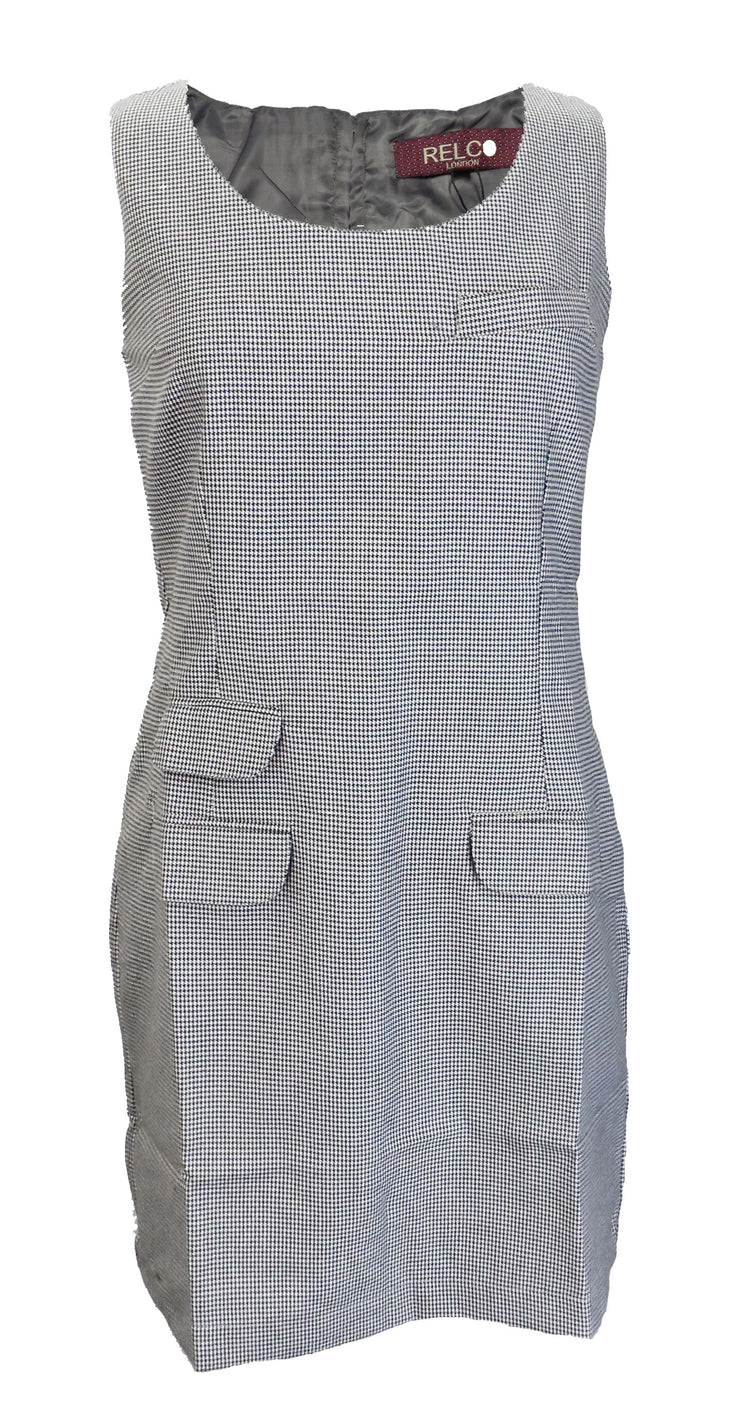 Relco Ladies Retro Mod Dogtooth Pinafore Tunic Dress – Mod Dresses
