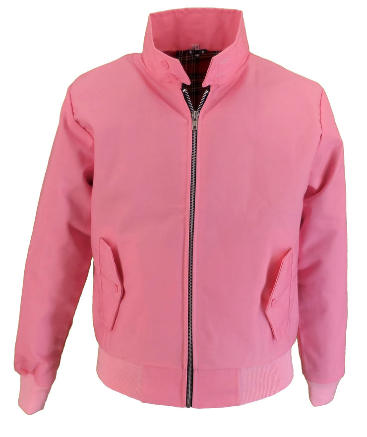 Ladies Classic Pink Harrington Jackets