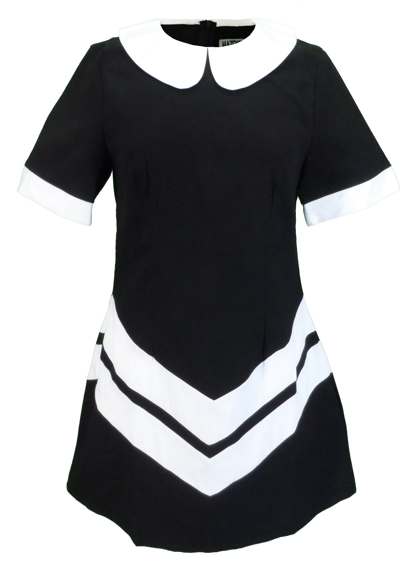 Ladies Retro Mod Vintage Black and White Chevron Dress Mod Dresses Ladies Retro Mod Vintage Black and White Chevron Dress Mod Dresses