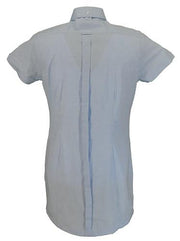 Relco Ladies Blue Oxford Retro Shirt Dress
