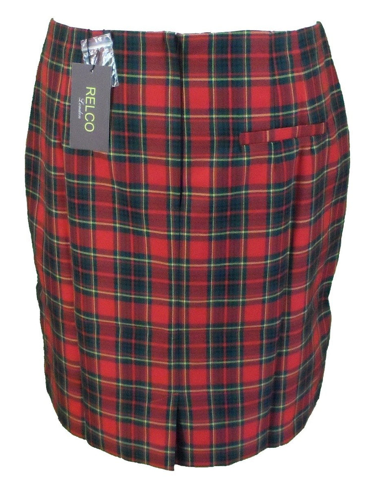 Relco Ladies Retro Red Tartan Pencil Skirt – Mod Dresses